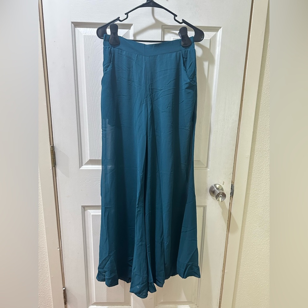 UNIQ Teal Wide Leg Pants